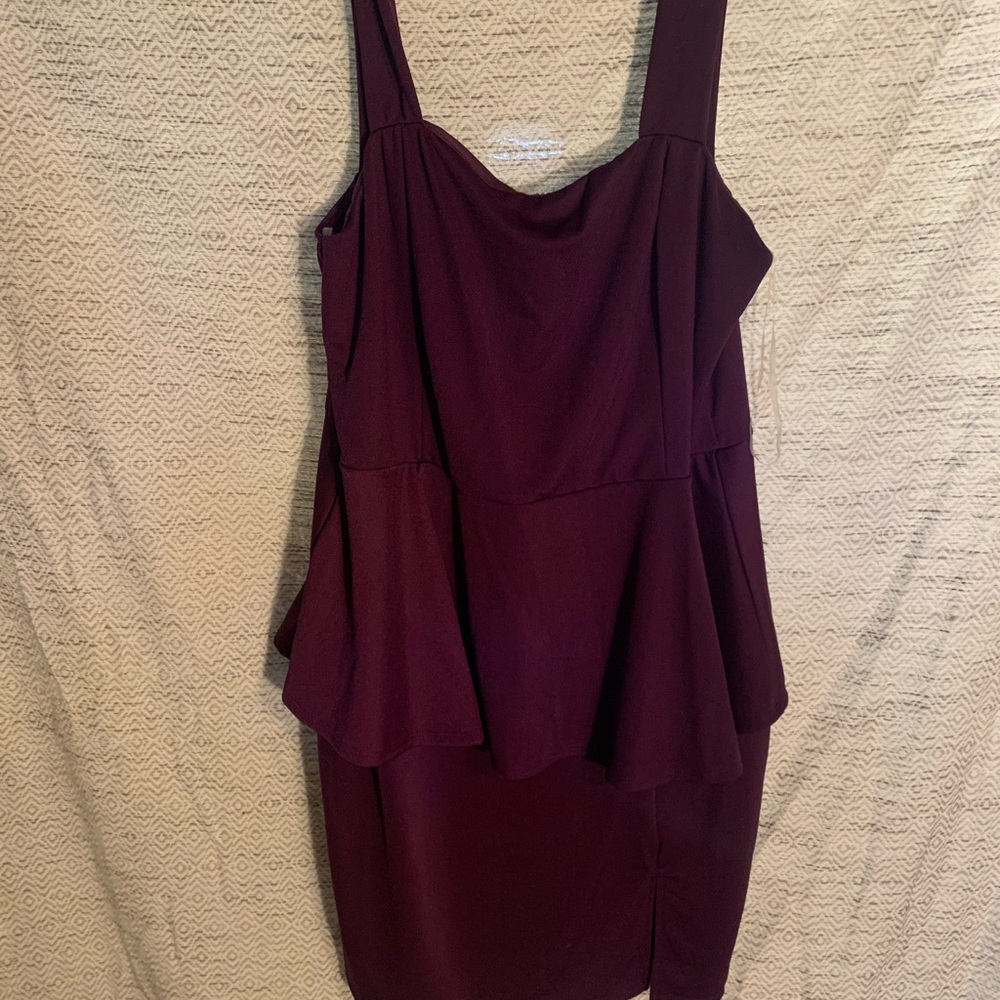 Purple Peplum Dress
